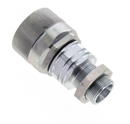 Acero DN 20 Acoplamiento hidráulico Tapón 18 mm L Anillo de compresión Mampara ISO 14541/8434-1 D M42 x 2