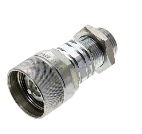 Acero DN 20 Acoplamiento hidráulico Tapón 22 mm L Anillo de compresión Mampara ISO 14541/8434-1 D M42 x 2