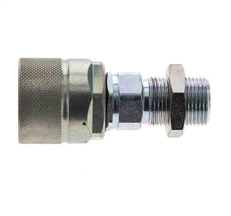 Acero DN 10 Acoplamiento hidráulico Tapón 12 mm S Anillo de compresión Mampara ISO 14541/8434-1 D M28 x 2