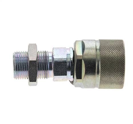 Acero DN 10 Acoplamiento hidráulico Tapón 12 mm S Anillo de compresión Mampara ISO 14541/8434-1 D M28 x 2