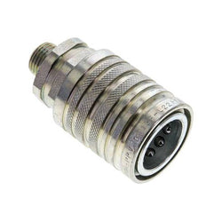 Acero DN 12.5 Acoplamiento hidráulico Enchufe 10 mm L Anillo de compresión ISO 7241-1 A/8434-1 D 20.5mm