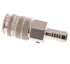 Latón niquelado DN 10 Enchufe de anclaje al aire 13 mm Pilar para manguera
