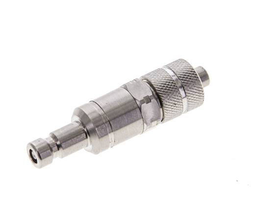 Acero inoxidable 316L DN 2,7 (Micro) Acoplamiento de aire Tapón 4x6 mm Tuerca de unión Doble cierre