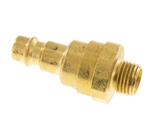 Acoplamiento de aire de latón DN 7.2 (Euro) Enchufe G 1/4 pulgadas macho con válvula de retención
