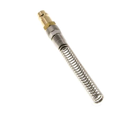Tapón de acoplamiento de aire de latón DN 7,2 (Euro) Tuerca de unión de 8x10 mm Bend-Protect con válvula de retención