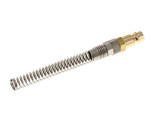 Tapón de acoplamiento de aire de latón DN 7,2 (Euro) Tuerca de unión de 8x10 mm Bend-Protect con válvula de retención
