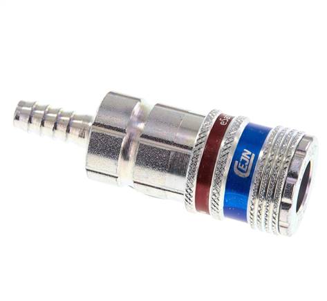 Acero/latón DN 7.6 (7.2 Euro) Enchufe de seguridad para aire comprimido Pilar para manguera de 6 mm