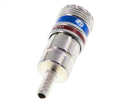 Acero/latón DN 7.6 (7.2 Euro) Enchufe de seguridad para aire comprimido Pilar para manguera de 6 mm