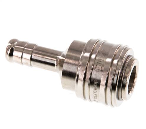 Latón niquelado DN 7,2 (Euro) Racor de acoplamiento de aire Pilar de manguera de 9 mm