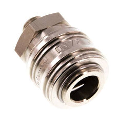Latón niquelado DN 7.2 (Euro) Acoplamiento de aire Enchufe G 1/8 pulg Macho