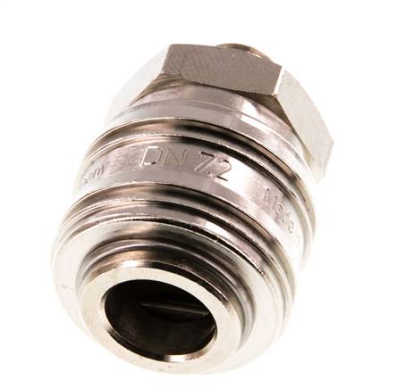 Latón niquelado DN 7.2 (Euro) Acoplamiento de aire Enchufe G 1/8 pulg Macho