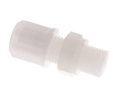 Racor de compresión recto de PVDF de 6x4 mm y G1/8'' con rosca macho 10 bar