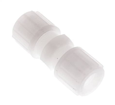 Racor de compresión recto de PVDF de 14x12 mm 10 bar