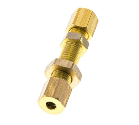 4mm Latón Racor De Compresión Recto Pasante 150 Bar DIN EN 1254-2