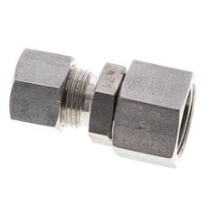 Accesorio de compresión recto de acero inoxidable de 12L y 15L con rótula de 315 bar Cono de sellado con junta tórica de FKM ISO 8434-1