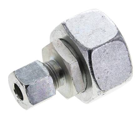 10S y 25S Accesorio de corte recto de acero galvanizado con rótula 400 bar Junta tórica de NBR Cono de sellado ISO 8434-1