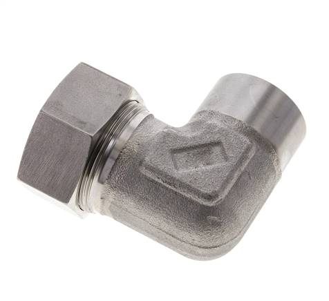 Accesorio de corte en codo de acero inoxidable de 35L y 40mm con extremo para soldar 160 bar ISO 8434-1