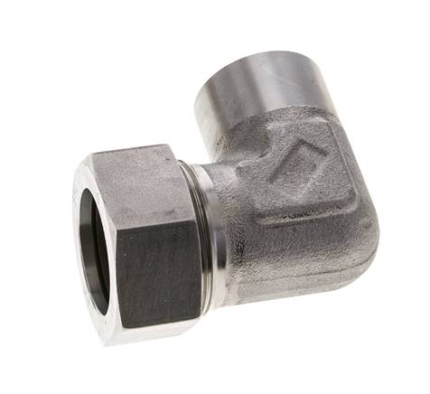 Accesorio de corte en codo de acero inoxidable de 35L y 40mm con extremo para soldar 160 bar ISO 8434-1