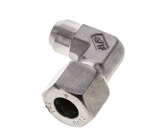 Accesorio de corte en codo de acero inoxidable de 14S y 19mm con extremo para soldar 630 bar ISO 8434-1