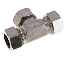 Accesorio de corte en T de acero inoxidable 28L con rótula 160 bar ajustable ISO 8434-1