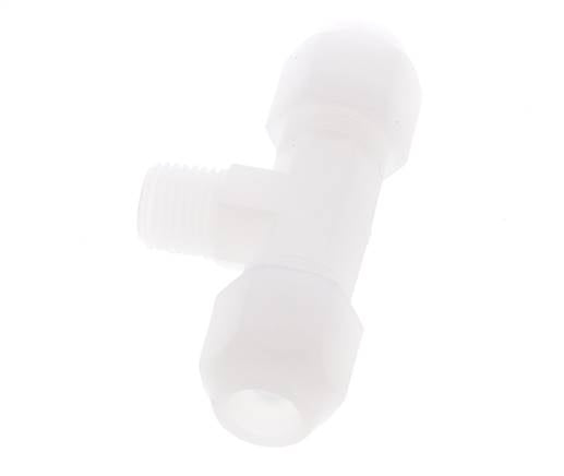 8X10 Mm&R1/4'' Pvdf Tee En Forma De T Con Rosca Macho 10Bar/145Psi