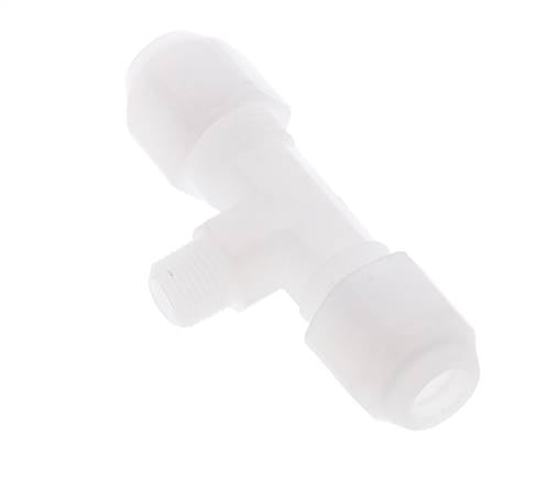 6x8 Mm&R1/8'' PP Tee En Forma De T Con Rosca Macho 10Bar/145Psi [2 Piezas]