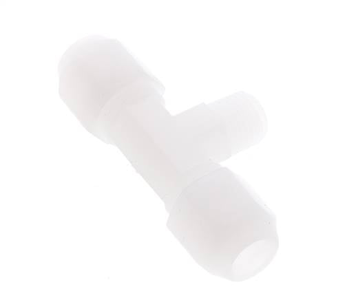8X10 Mm&R1/4'' Pvdf Tee En Forma De T Con Rosca Macho 10Bar/145Psi