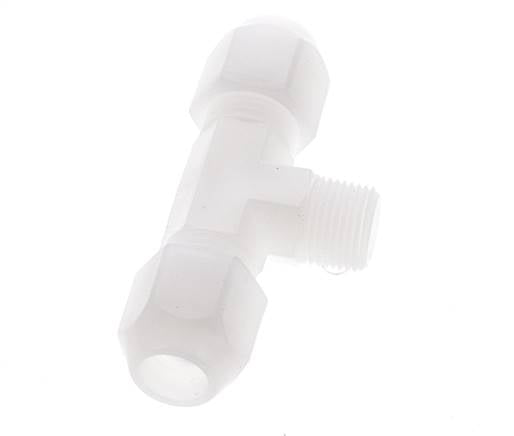 10x12 Mm&R3/8'' Pvdf Tee En Forma De T Con Rosca Macho 10Bar/145Psi