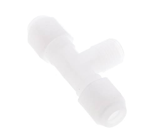 6x8 Mm&R1/4'' PP Tee En Forma De T Con Rosca Macho 10Bar/145Psi [2 Piezas]
