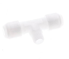 8x10 Mm&R1/4'' PP Tee En Forma De T Con Rosca Macho 10Bar/145Psi [2 Piezas]