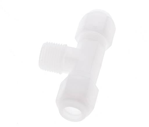 8x10 Mm&R3/8'' PP Tee En Forma De T Con Rosca Macho 10Bar/145Psi [2 Piezas]