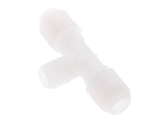 6x8 Mm&R1/4'' Pvdf T-Forma Tee Conexión De Manguera Con Rosca Macho 10Bar/145Psi