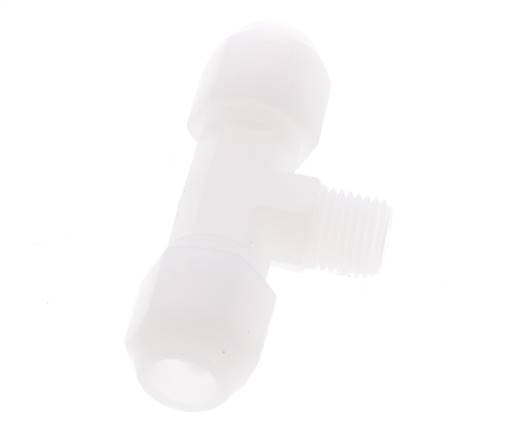 8X10 Mm&R1/4'' Pvdf Tee En Forma De T Con Rosca Macho 10Bar/145Psi
