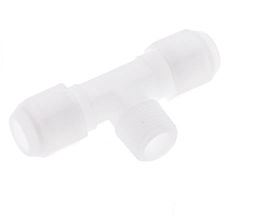 8x10 Mm&R3/8'' PP Tee En Forma De T Con Rosca Macho 10Bar/145Psi [2 Piezas]