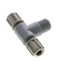 Accesorio de compresión en T de 6x4mm y G1/4'' PA con rosca macho 10 bar [2 piezas]