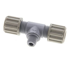 Accesorio de compresión en T de PA de 8x6mm y G1/8'' con rosca macho 10 bar [2 piezas]