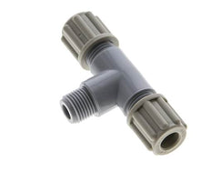 Accesorio de compresión en T de 6x4mm y G1/8'' PA con rosca macho 10 bar [2 piezas]