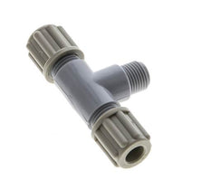 Accesorio de compresión en T de 6x4mm y G1/8'' PA con rosca macho 10 bar [2 piezas]