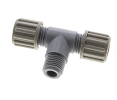 Accesorio de compresión en T de PA de 8x6mm y G1/4'' con rosca macho 10 bar [2 piezas]