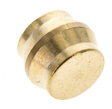 Tapón de cierre de latón de 14 mm para racores de anillo de compresión 89 bar DIN EN 1254-2 [2 piezas]