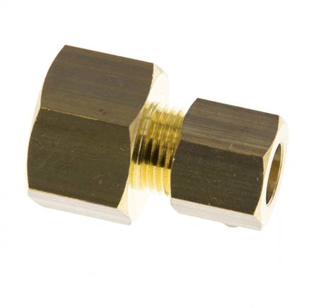 G 3/8'' x 8mm Racor de compresión recto de latón 135 Bar DIN EN 1254-2