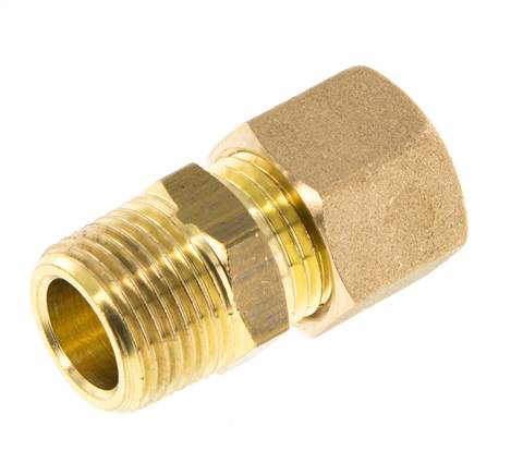 R 3/8'' Macho x 10mm Racor de compresión recto de latón 95 Bar DIN EN 1254-2