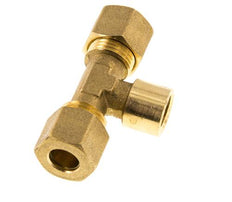 G 1/4'' x 10mm Accesorio de compresión en T de latón 95 Bar DIN EN 1254-2