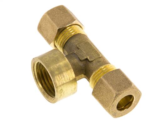 G 1/2'' x 10mm Accesorio de compresión en T de latón 95 Bar DIN EN 1254-2