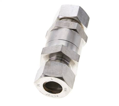 Válvula de retención hidráulica Anillo de compresión 18L (M26x1,5) Acero inoxidable 1-160bar (15-2320)psi ISO 8434-1