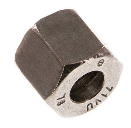 M14x1,5 x 8L Tuerca de unión de acero inoxidable para anillo de corte