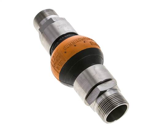 Junta De Expansión De Caucho Rosca DN32 R 1-1/4'' (Macho)-R 1-1/4'' (Macho) EPDM Acero Inoxidable