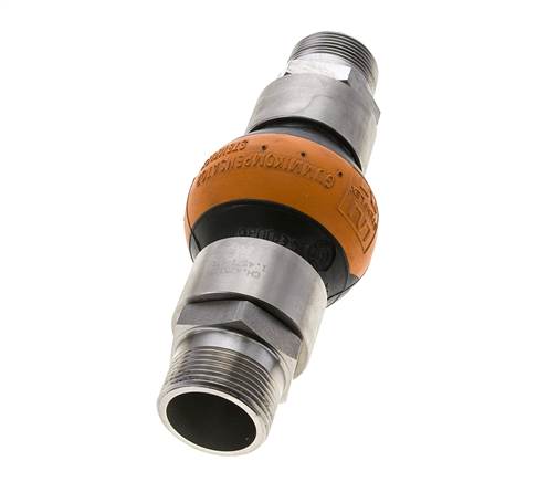 Junta De Expansión De Caucho Rosca DN32 R 1-1/4'' (Macho)-R 1-1/4'' (Macho) EPDM Acero Inoxidable