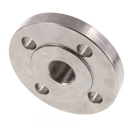 Brida Roscada DN20-PN16 Rp 3/4'' Acero Inoxidable 1.4571 DIN 2566