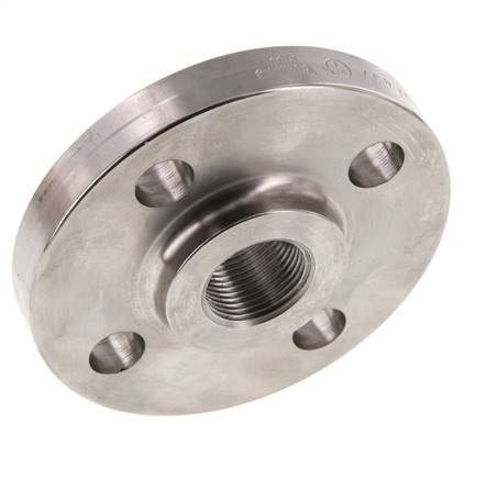 Brida Roscada DN20-PN16 Rp 3/4'' Acero Inoxidable 1.4571 DIN 2566